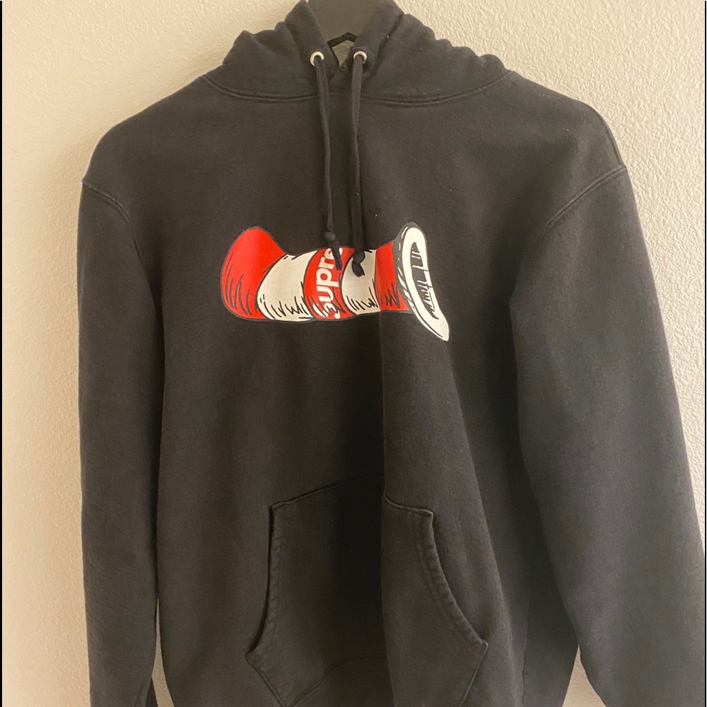 Supreme cat in the hat hoodie